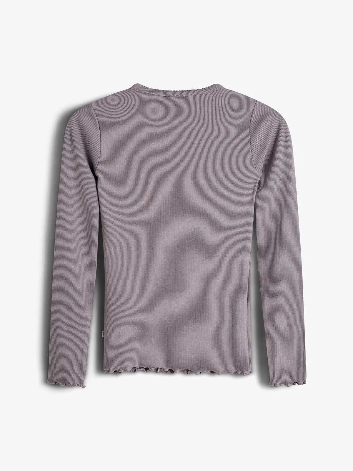 Basic Modal Long Sleeve Rib T-shirt - Tween - Dusty Purple