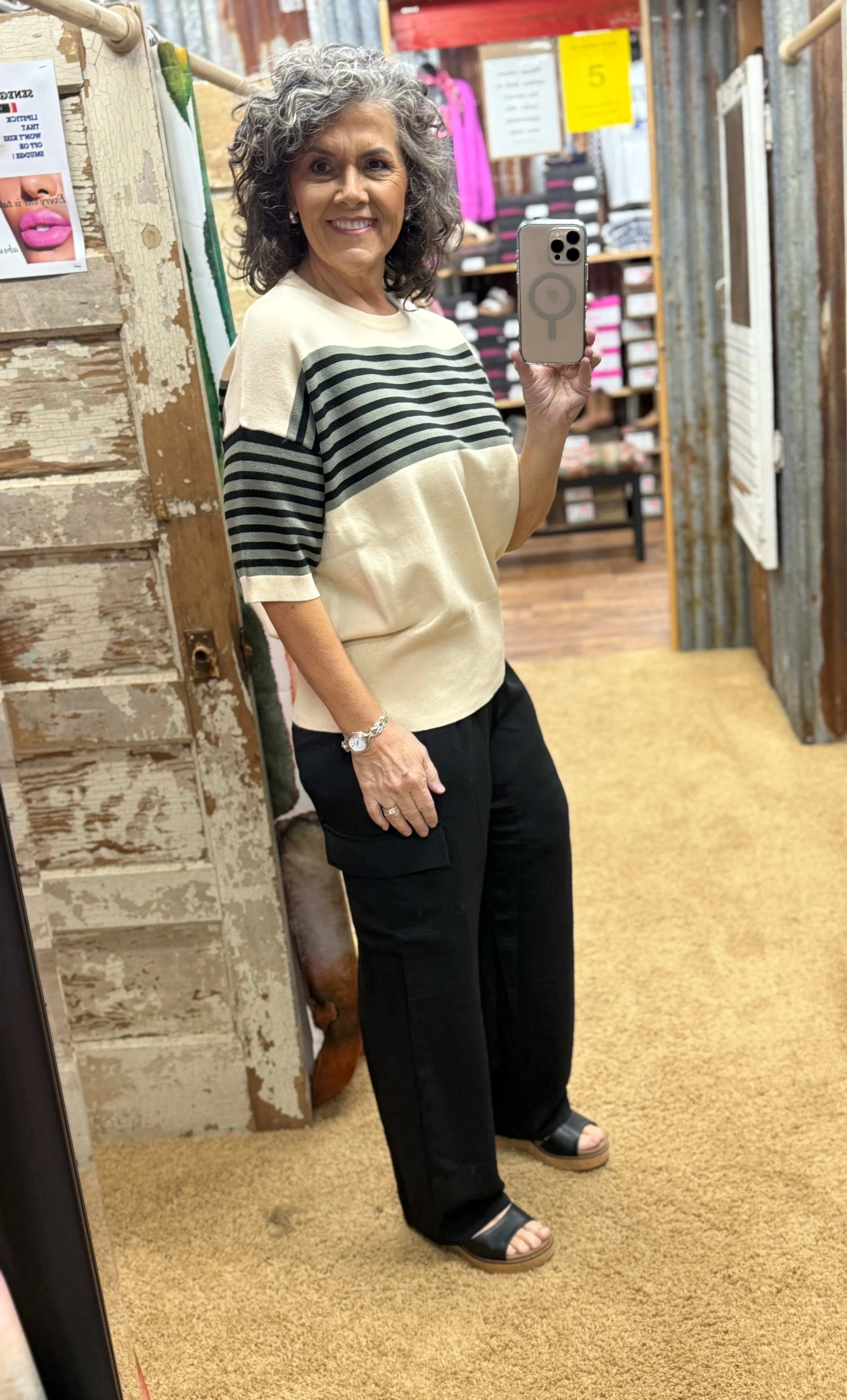 Black Casual Pull On Pants