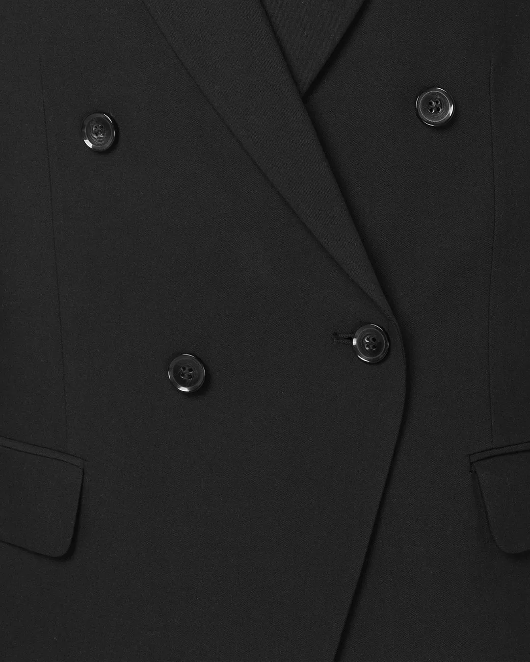 Black Double-Breasted Blazer  Unique V-Cut Precision for Elevated Style Online UAE
