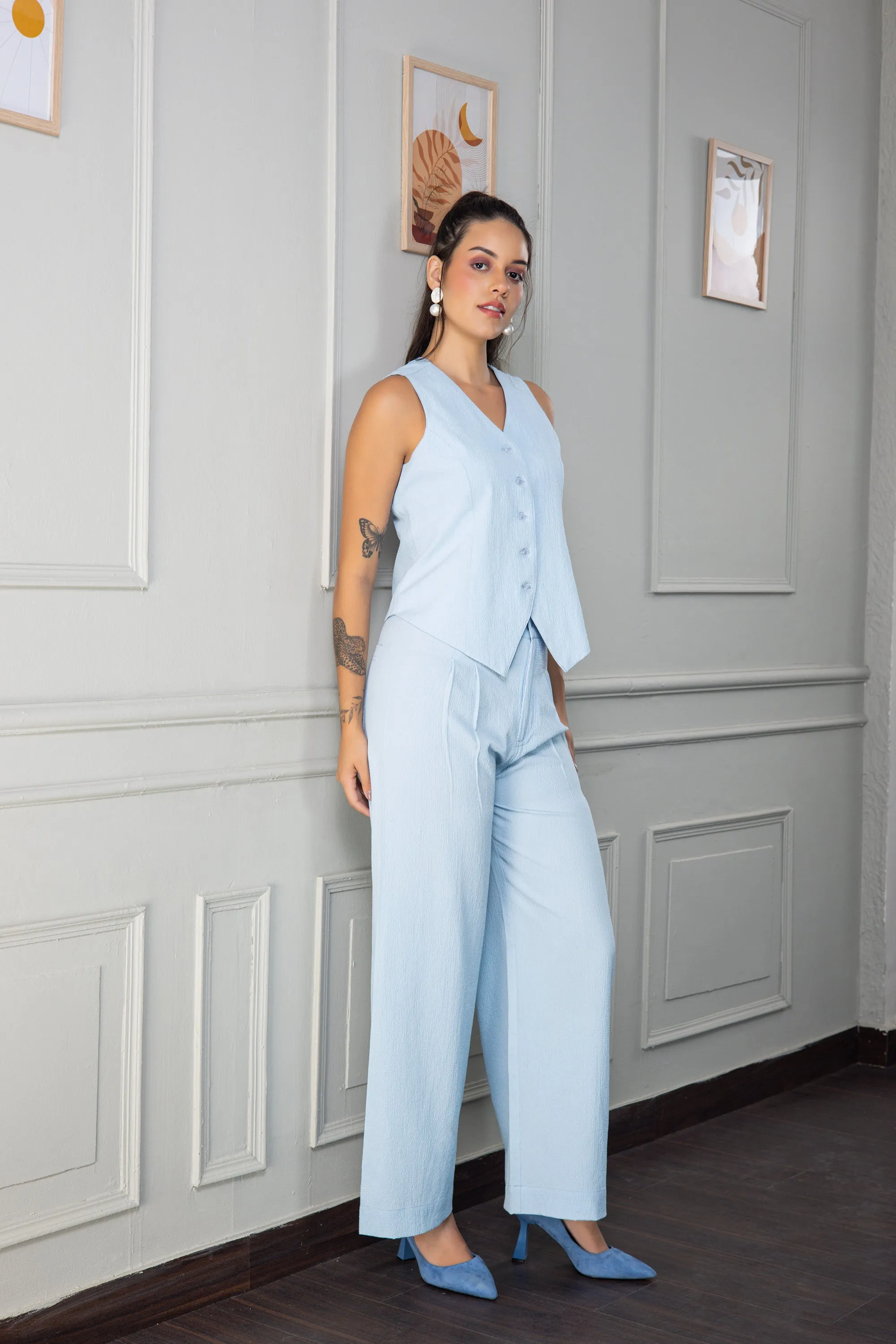 Blue Sky Waist Coat Set