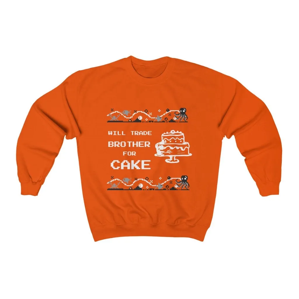 Brother joke Ugly Sweater Unisex Crewneck Sweatshirt,Gift for Sister/Christmas/Thanksgiving/Birthday/Anniversary/Housewarming/Halloween/Grad