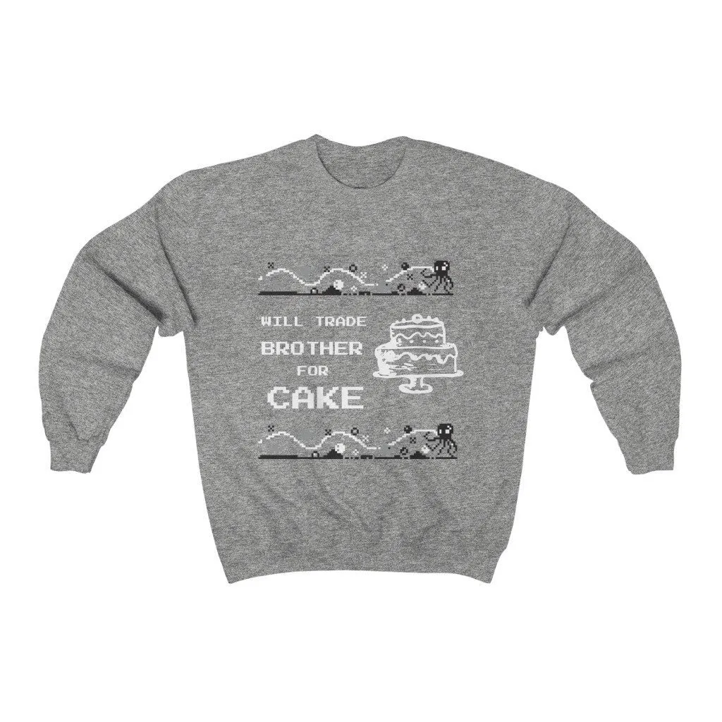 Brother joke Ugly Sweater Unisex Crewneck Sweatshirt,Gift for Sister/Christmas/Thanksgiving/Birthday/Anniversary/Housewarming/Halloween/Grad