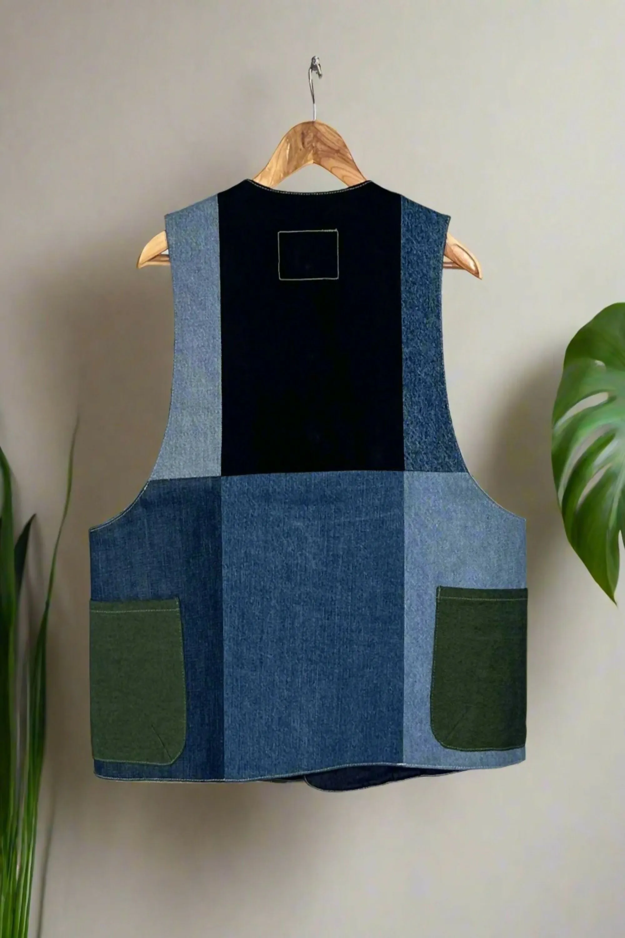 Contrast Stitch Gilet Jacket