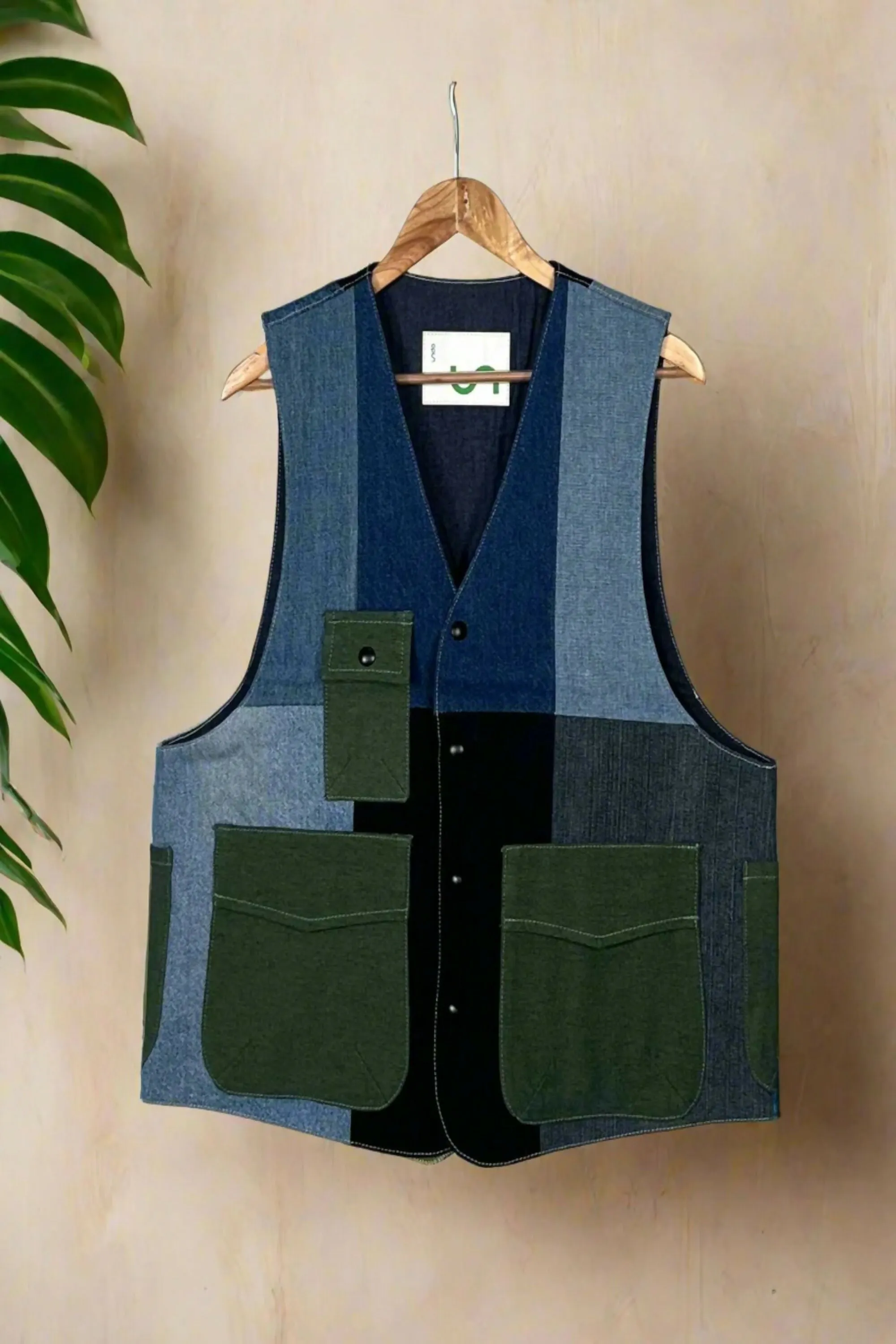 Contrast Stitch Gilet Jacket