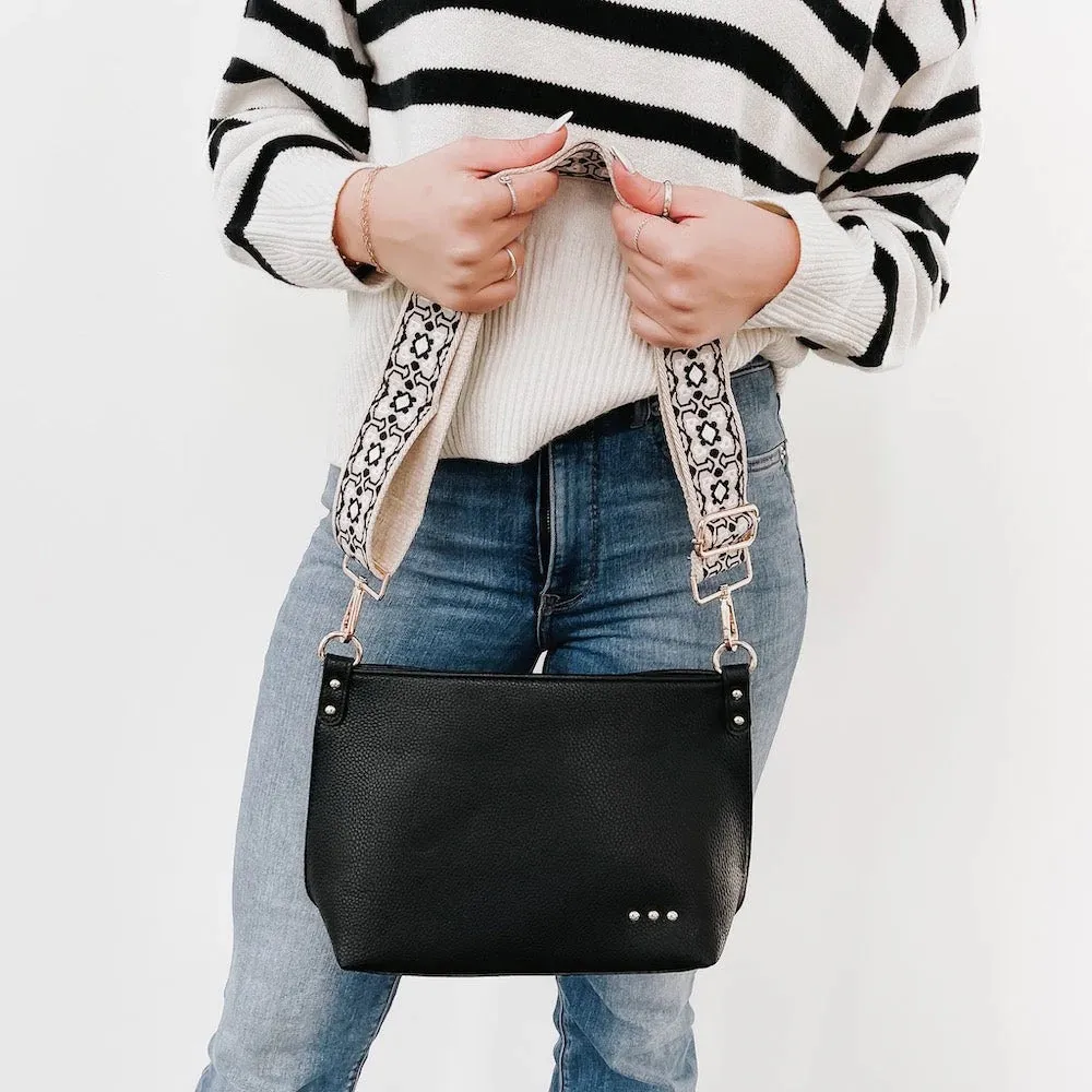 Cora Structured Hobo Bag-Black