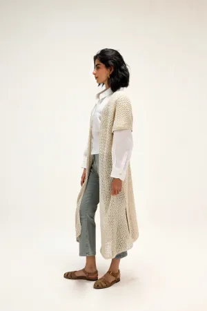 Dream Weaver Crochet Kimono in Off-White