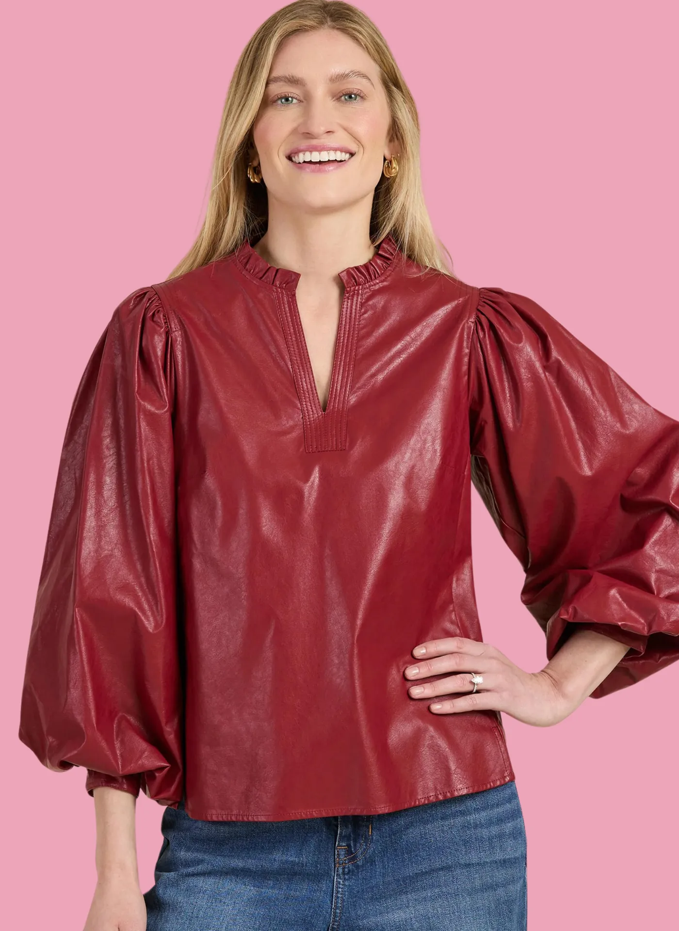 Ellery Pleather Top