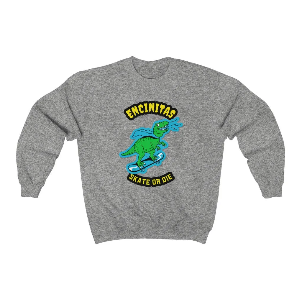 Encinitas Skate or Die T-Rex Unisex Heavy Blend Crewneck Sweatshirt