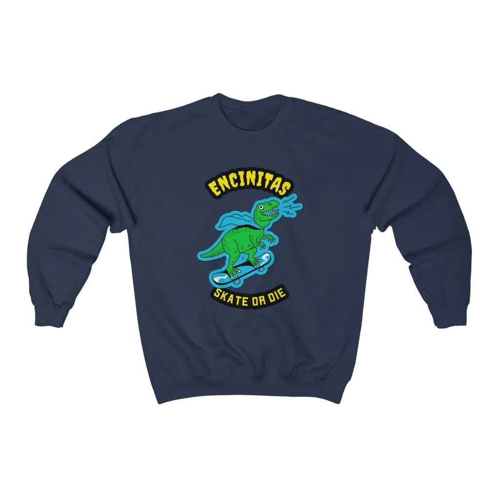 Encinitas Skate or Die T-Rex Unisex Heavy Blend Crewneck Sweatshirt