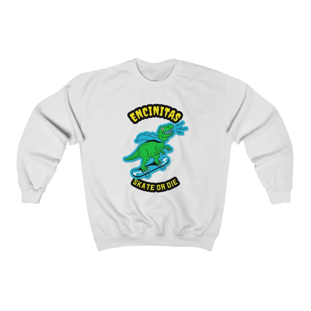 Encinitas Skate or Die T-Rex Unisex Heavy Blend Crewneck Sweatshirt