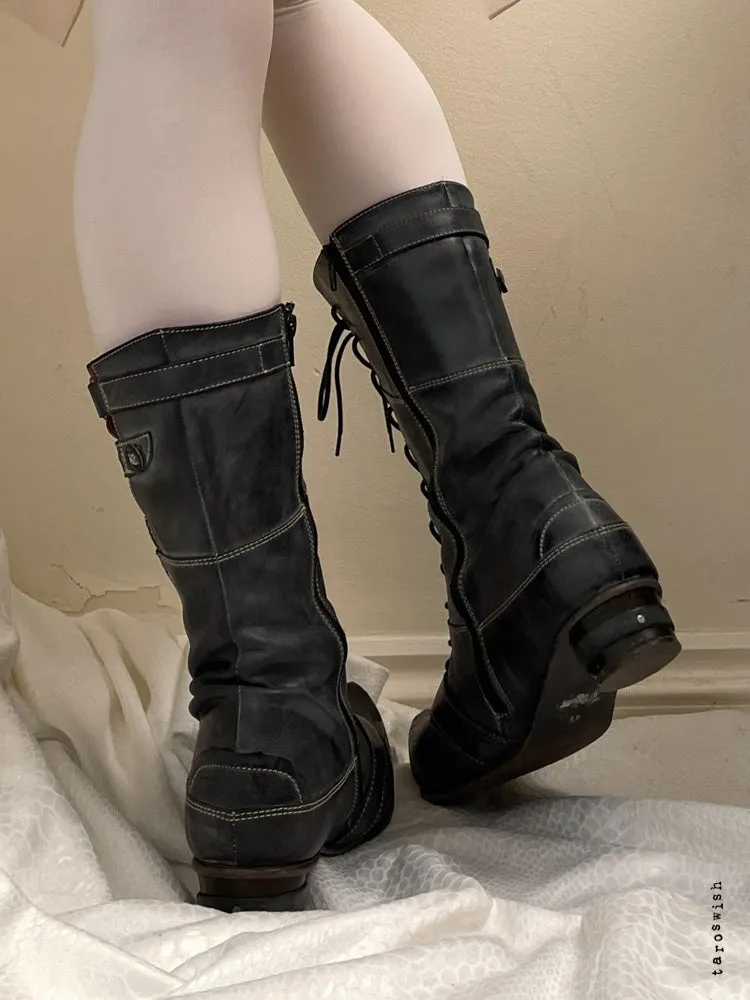   eu41 chunky structured boots