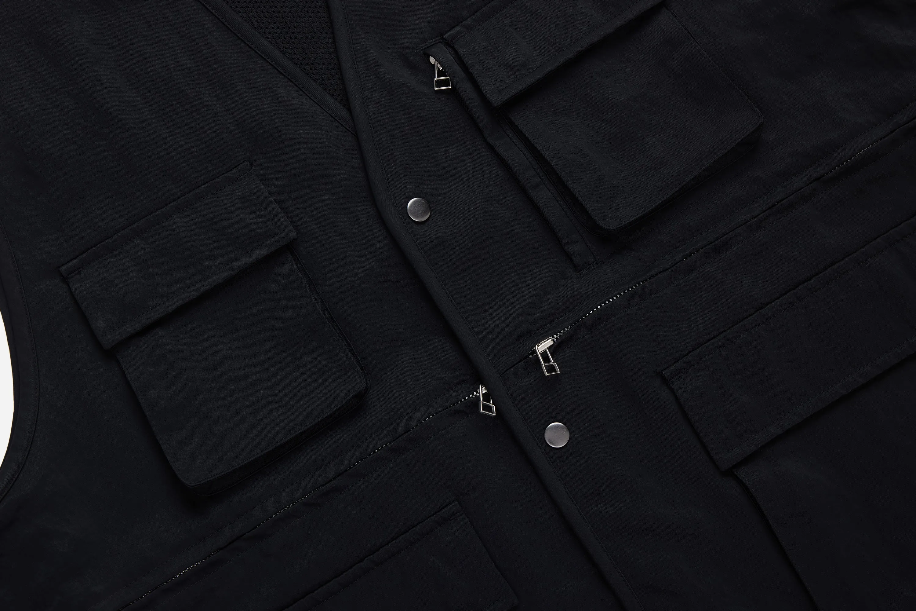 Field Vest ~ Black Wrinkle Nylon