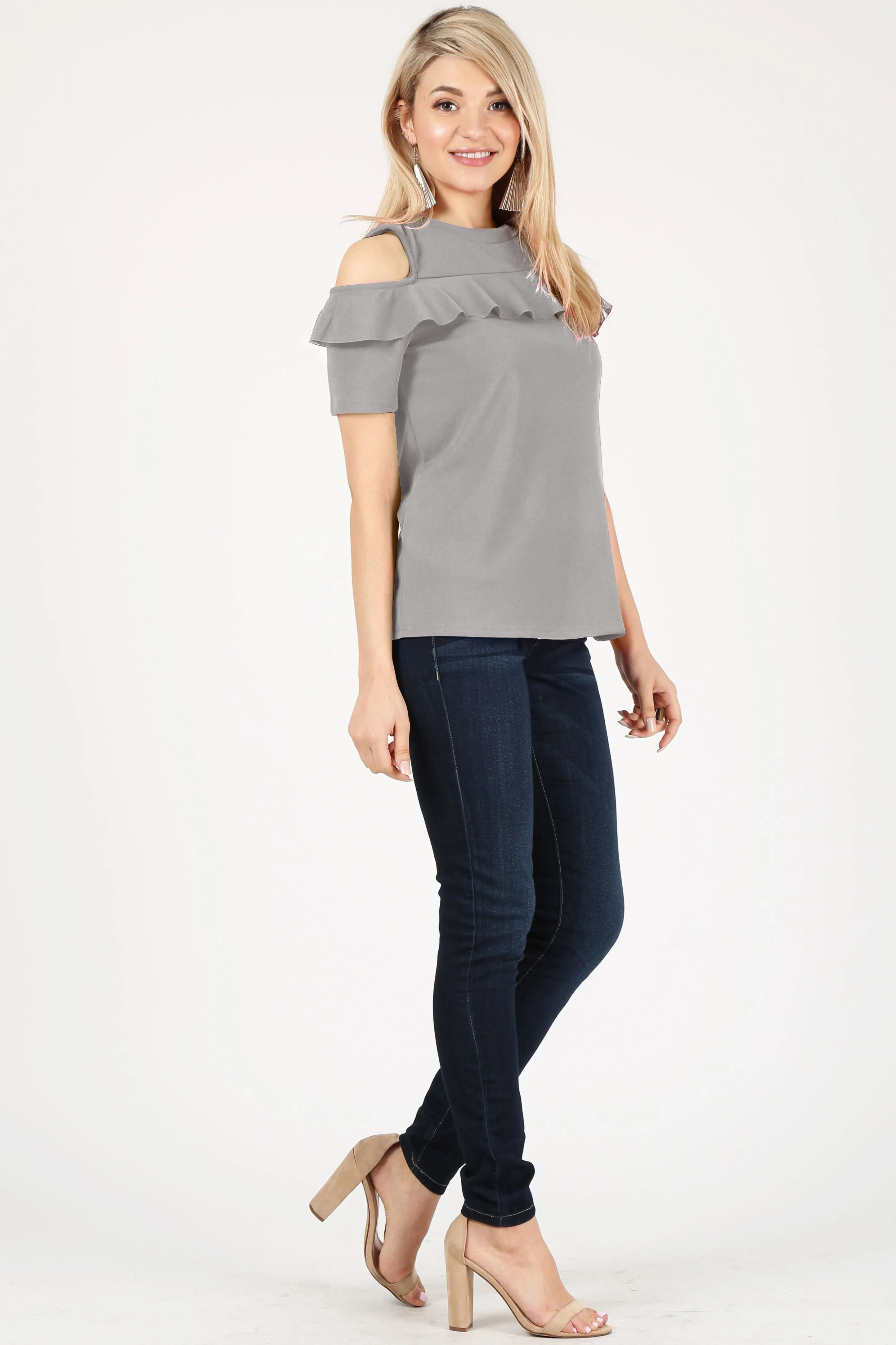 Flash the Shoulders Frill Top