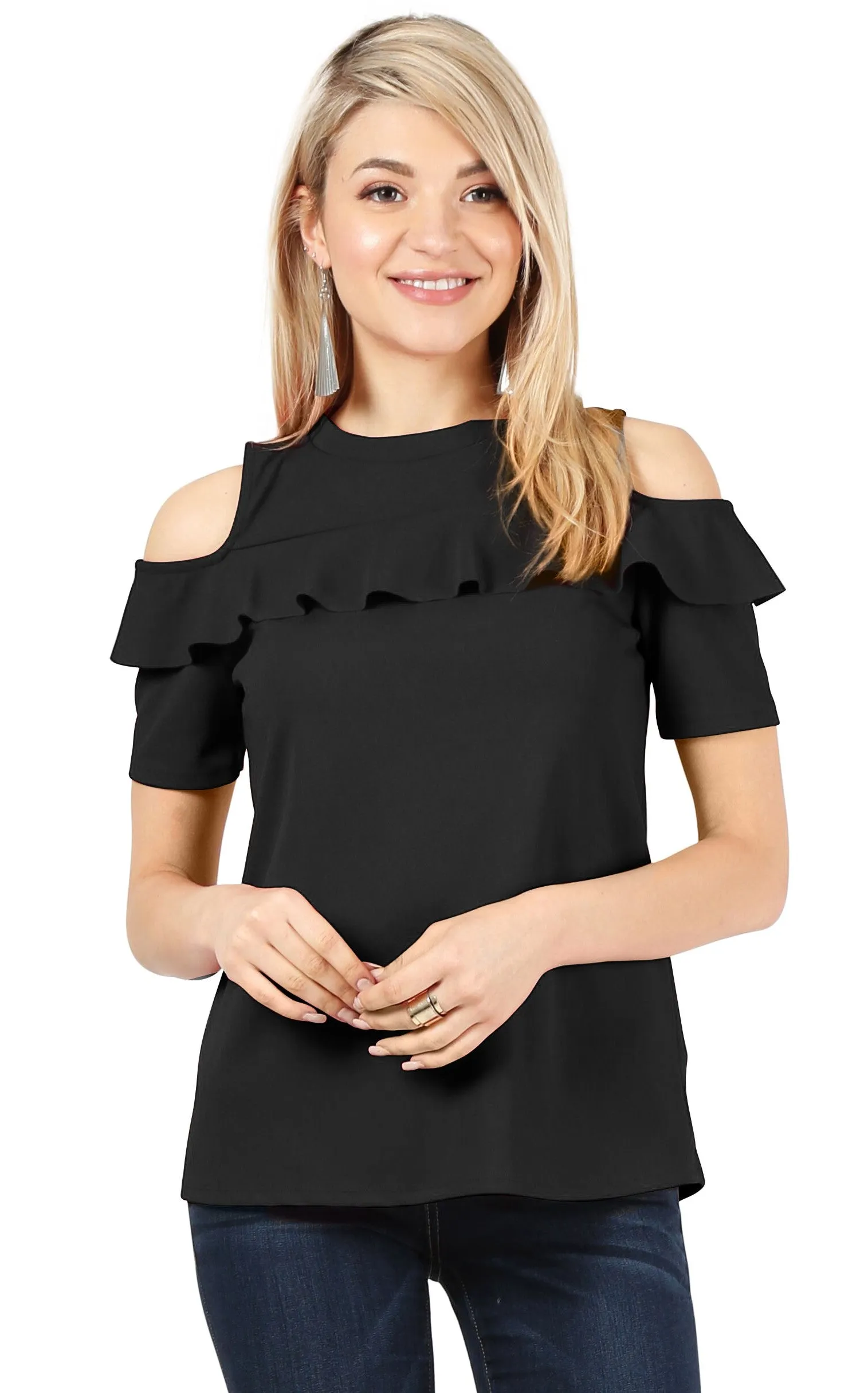 Flash the Shoulders Frill Top