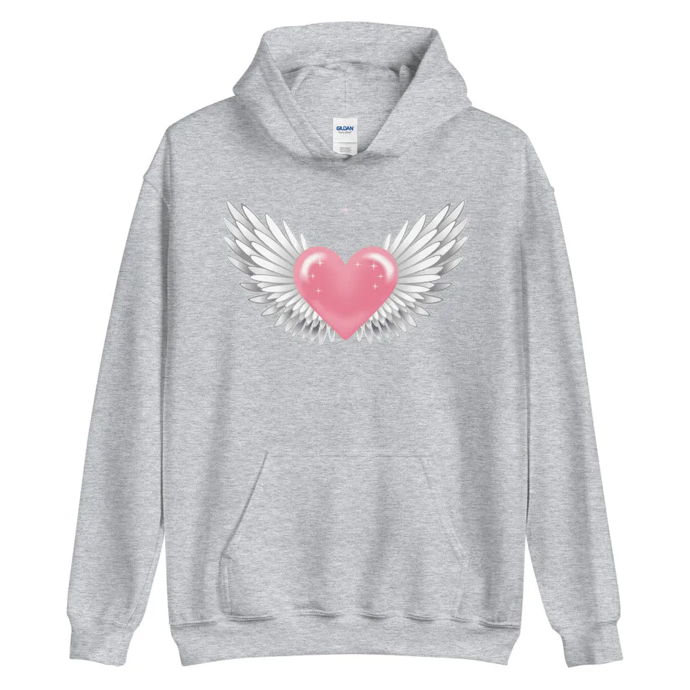 Flying Heart with wings unisex hoodies