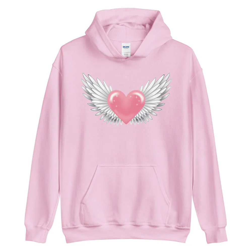 Flying Heart with wings unisex hoodies