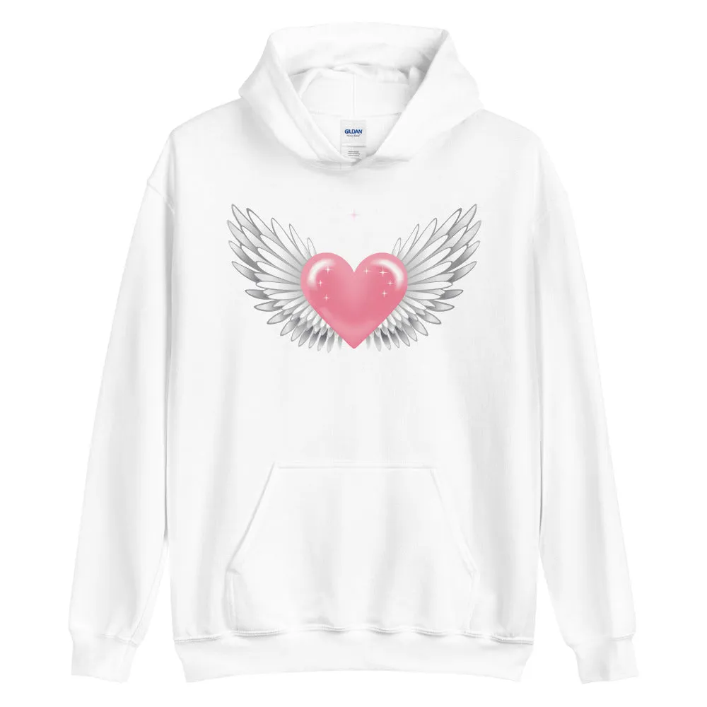 Flying Heart with wings unisex hoodies