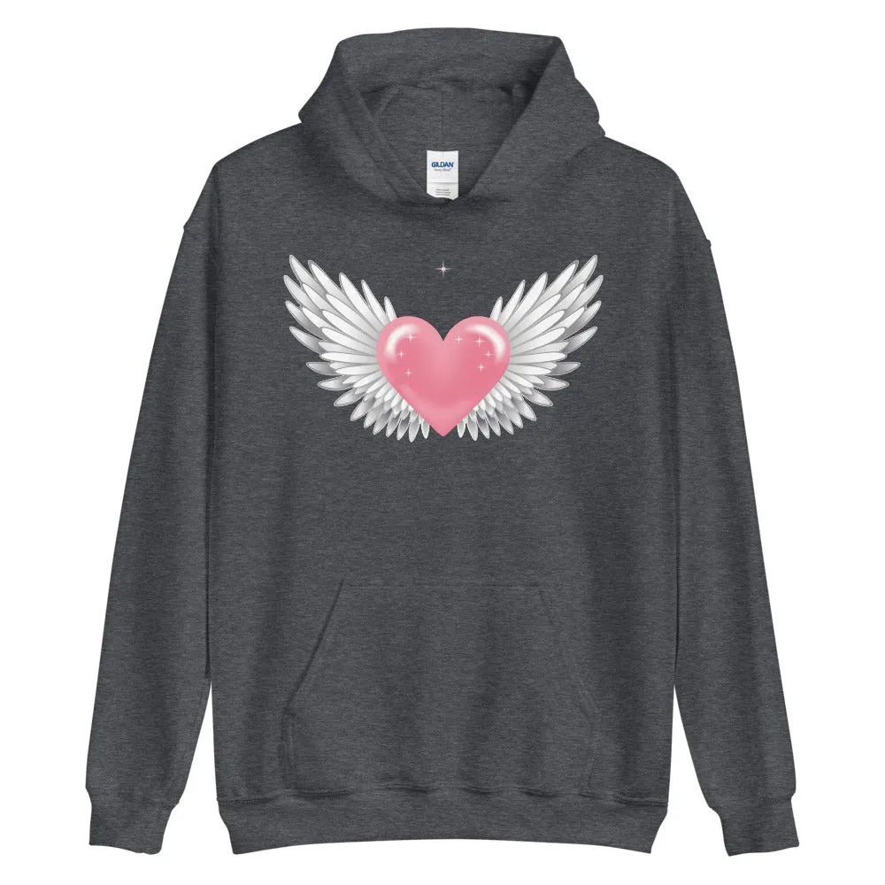 Flying Heart with wings unisex hoodies