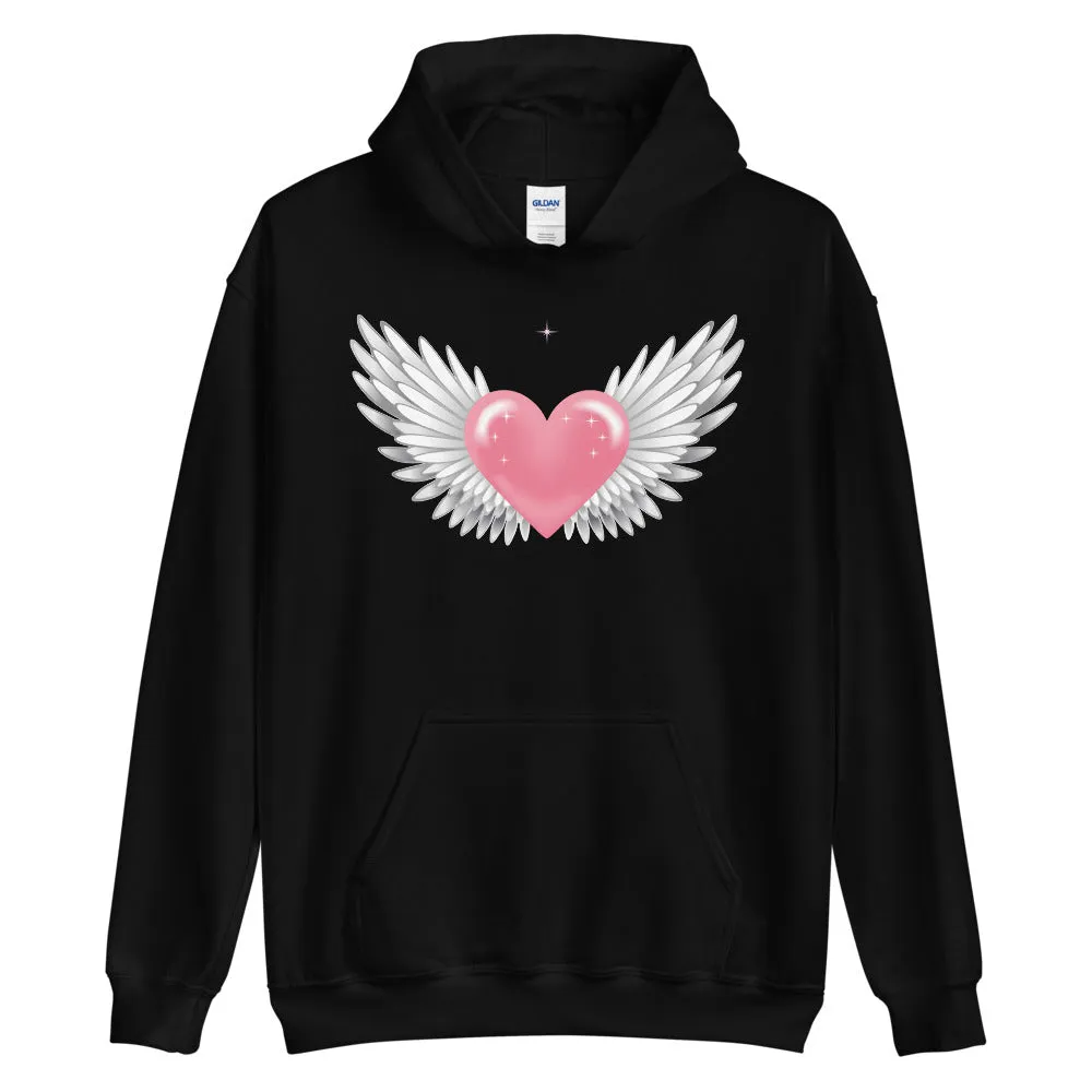 Flying Heart with wings unisex hoodies