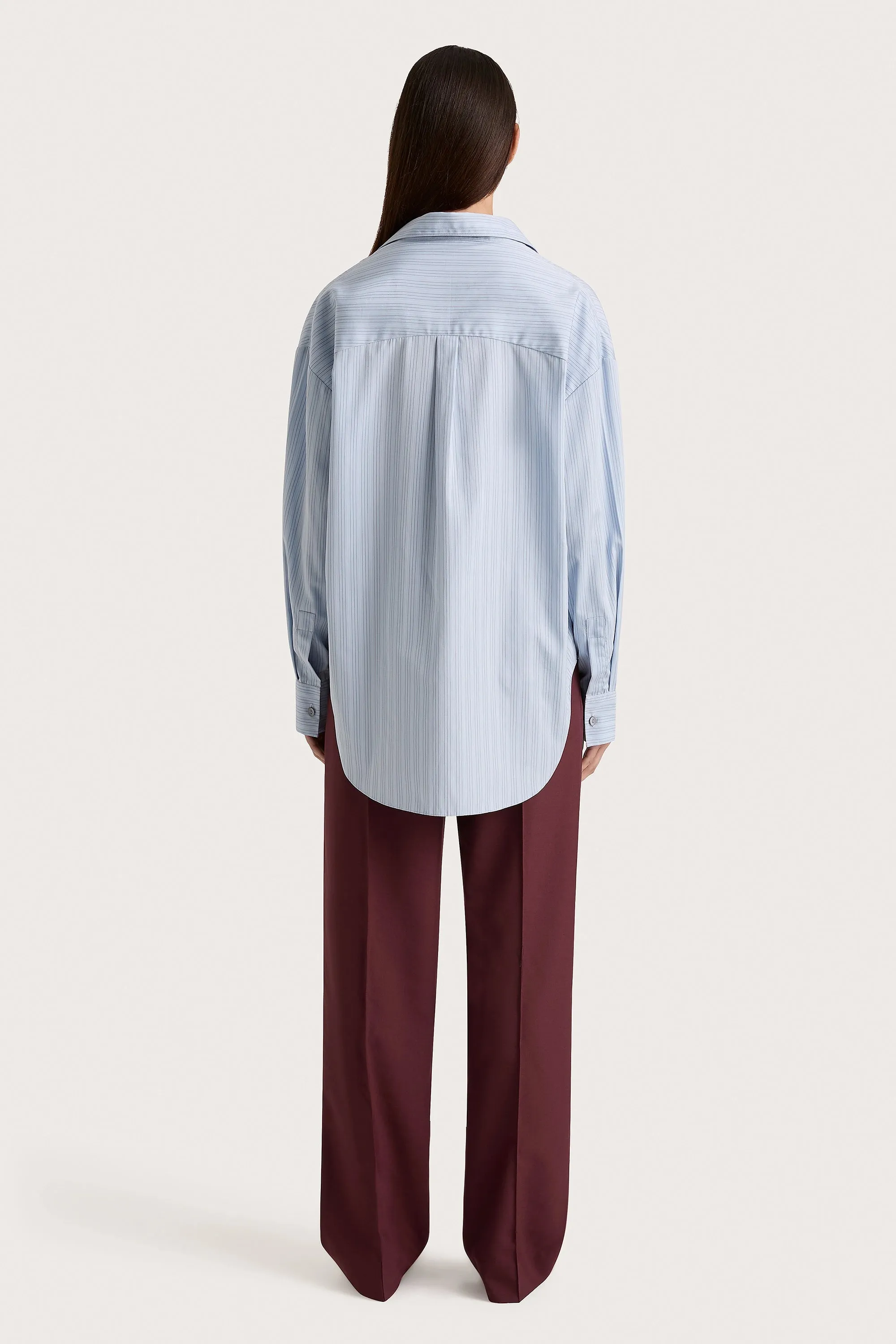 Freja Shirt Blue Pinstripe