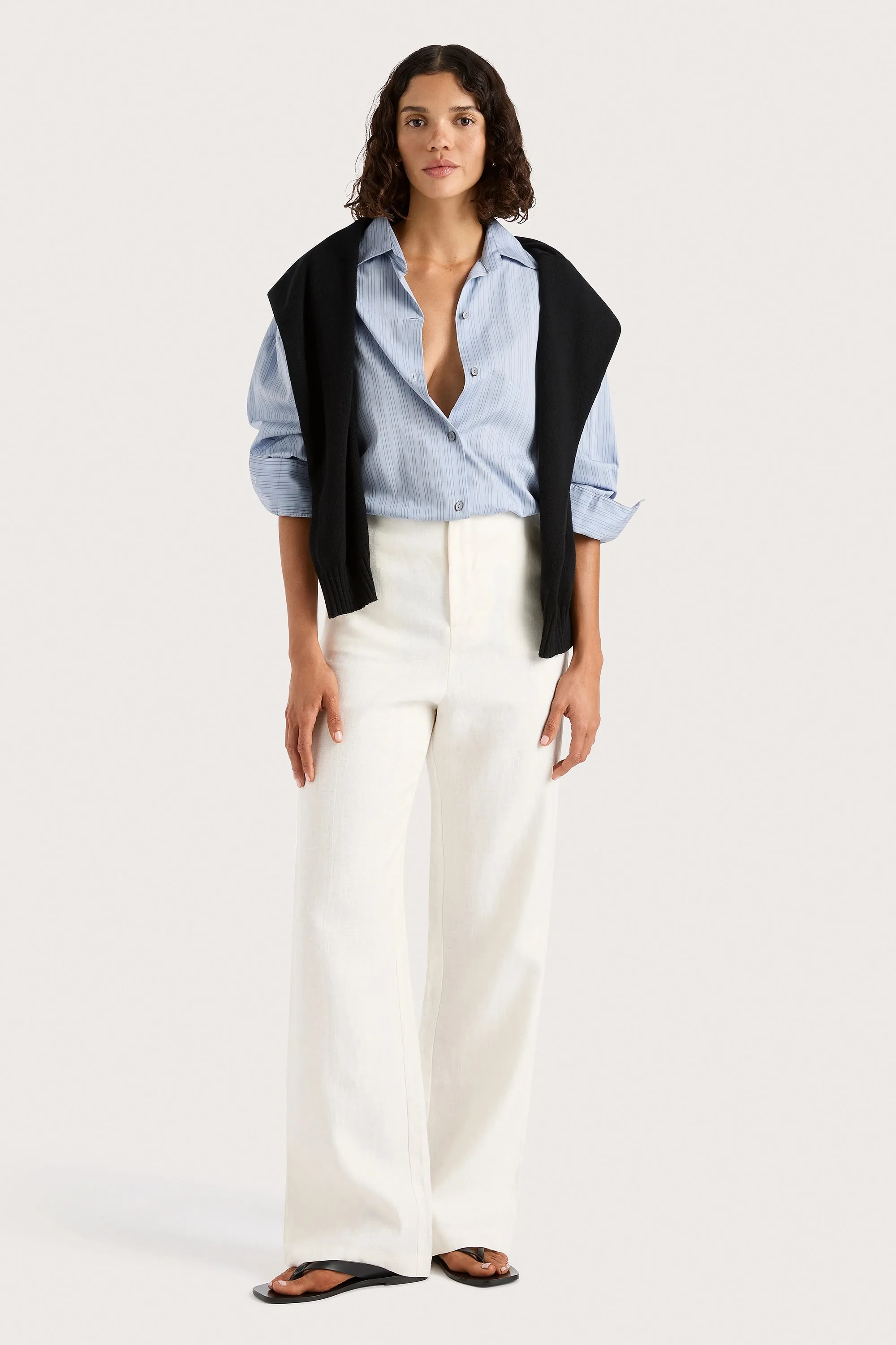 Freja Shirt Blue Pinstripe