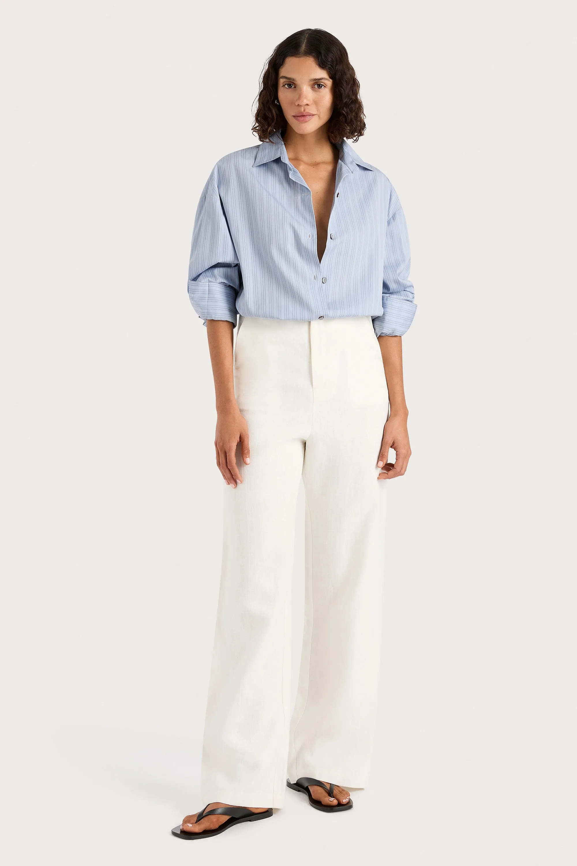 Freja Shirt Blue Pinstripe