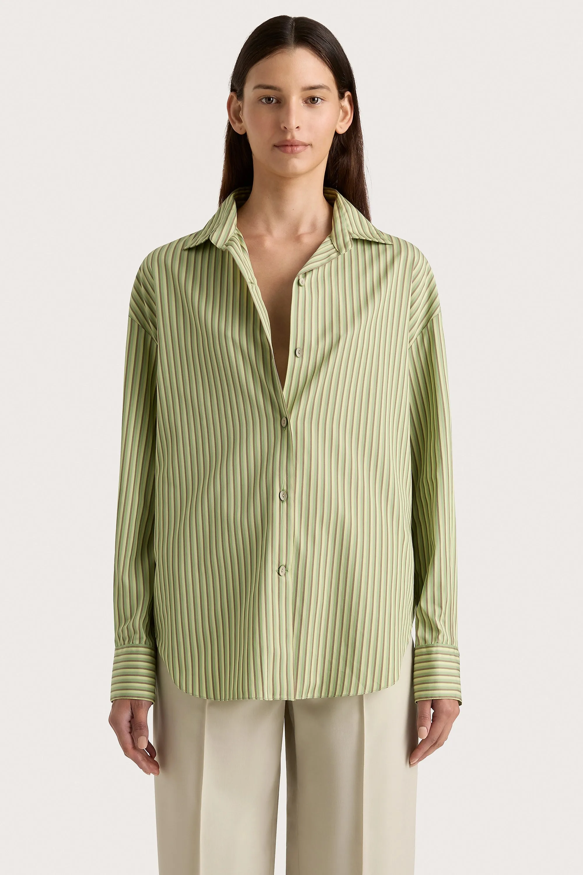 Freja Shirt Green Stripe