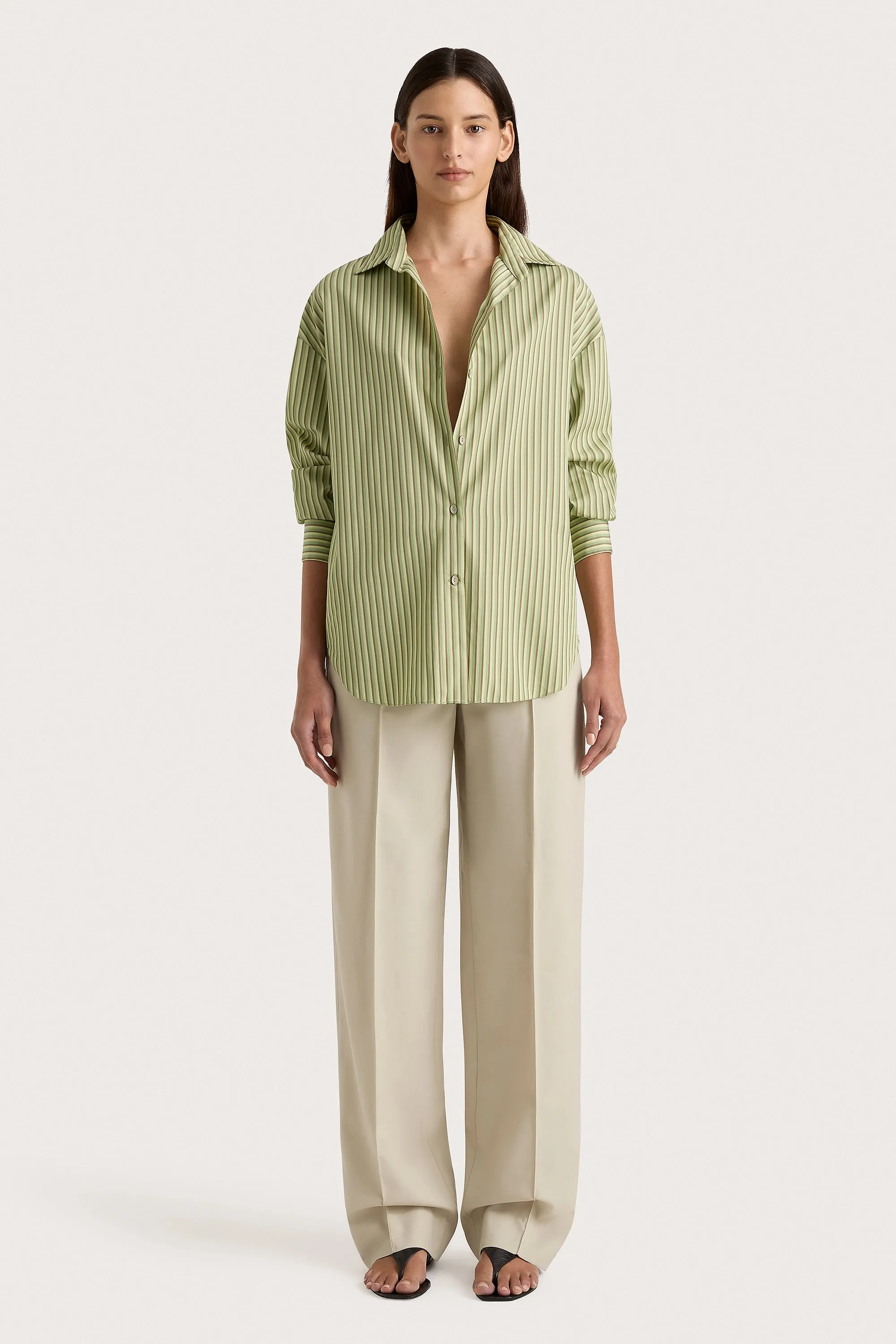 Freja Shirt Green Stripe