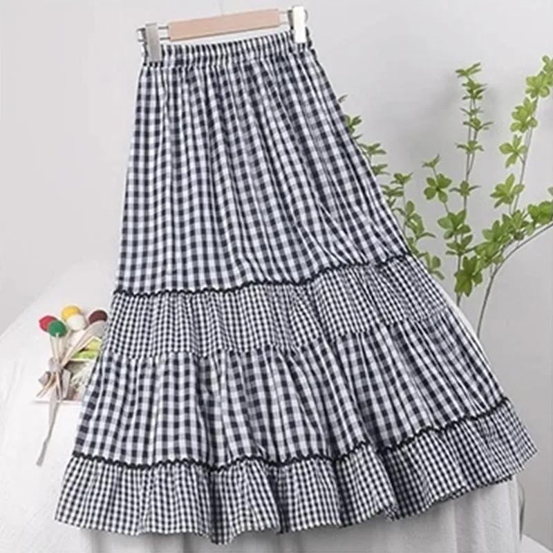 High Waist Skirt Summer Streetwear Ladies Elegant Chic Slim Midi Skirt Womens