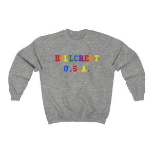 Hillcrest, U.S.A. Rainbow Unisex Heavy Blend Crewneck Sweatshirt