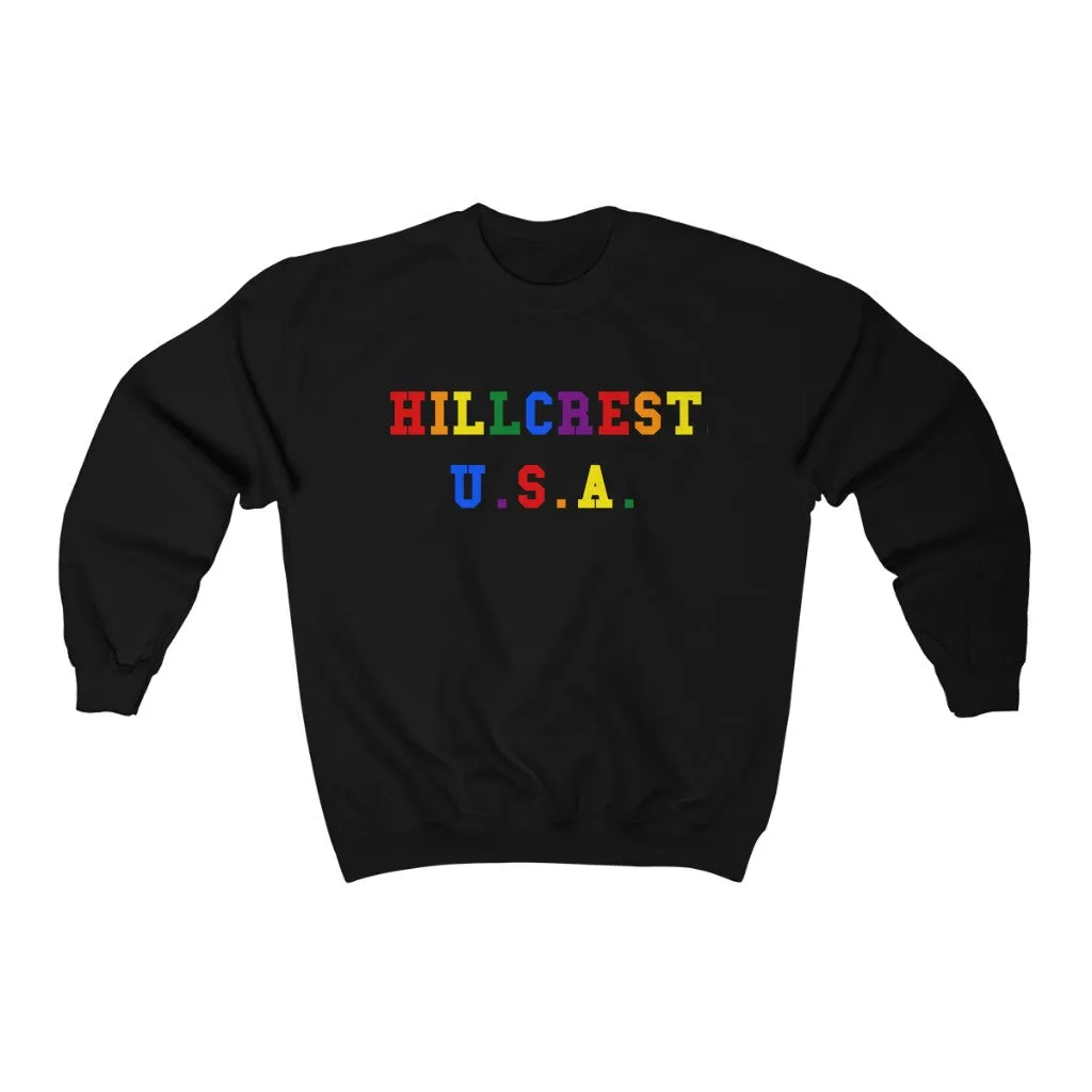 Hillcrest, U.S.A. Rainbow Unisex Heavy Blend Crewneck Sweatshirt