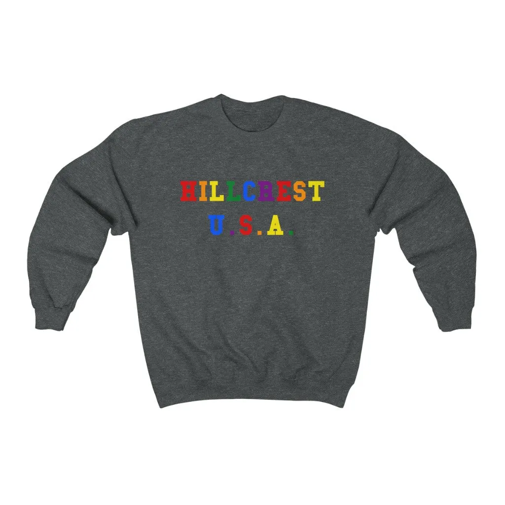 Hillcrest, U.S.A. Rainbow Unisex Heavy Blend Crewneck Sweatshirt