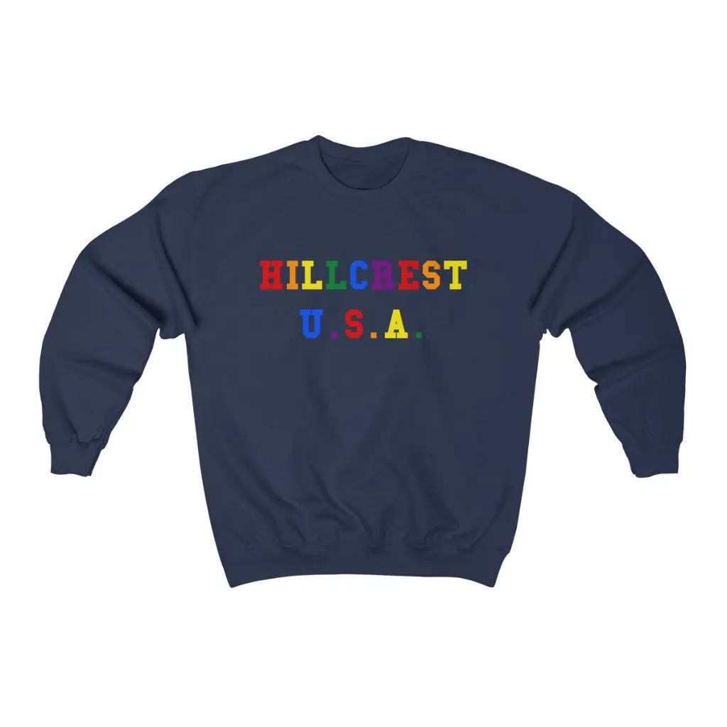 Hillcrest, U.S.A. Rainbow Unisex Heavy Blend Crewneck Sweatshirt