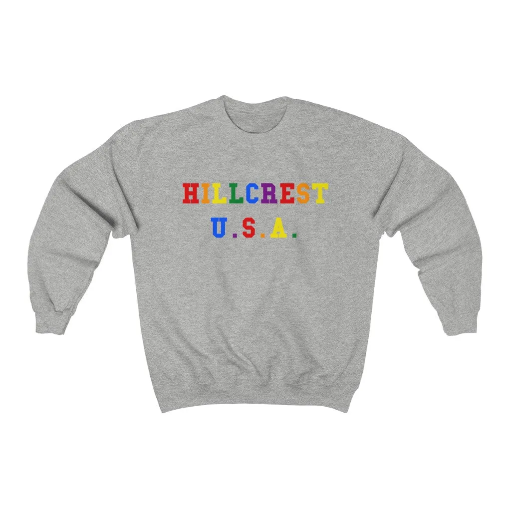 Hillcrest, U.S.A. Rainbow Unisex Heavy Blend Crewneck Sweatshirt