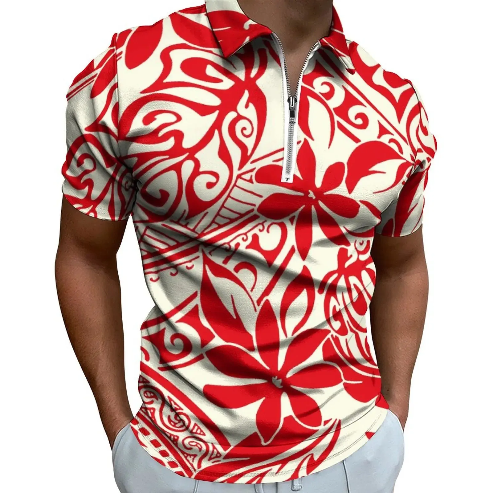 Hot Polynesian Tradition Tribal Floral Hawaiian Printed Shirts