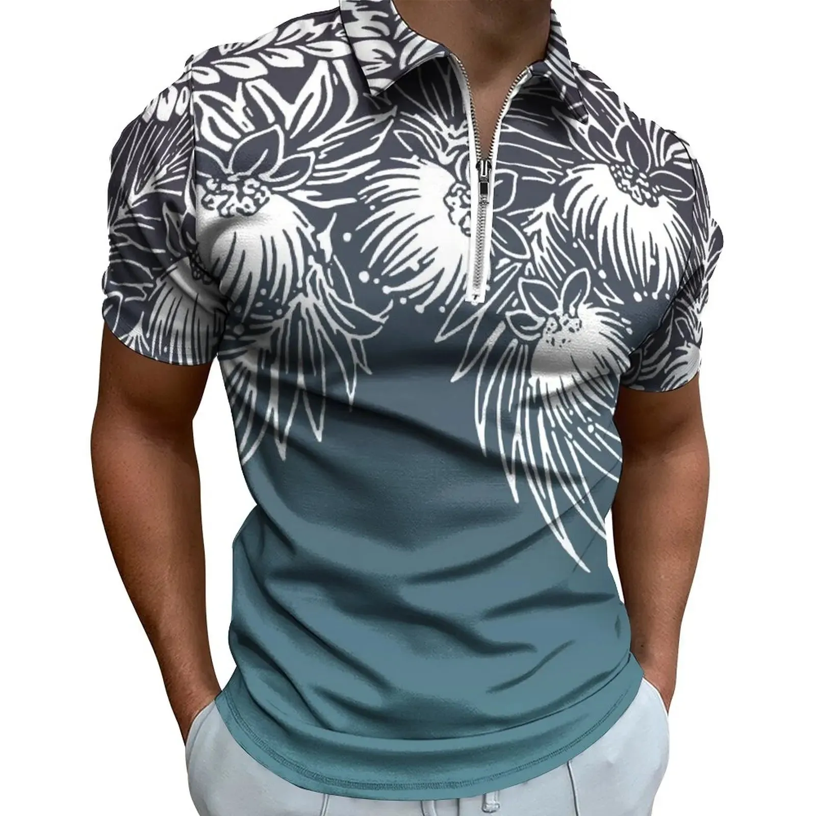Hot Polynesian Tradition Tribal Floral Hawaiian Printed Shirts