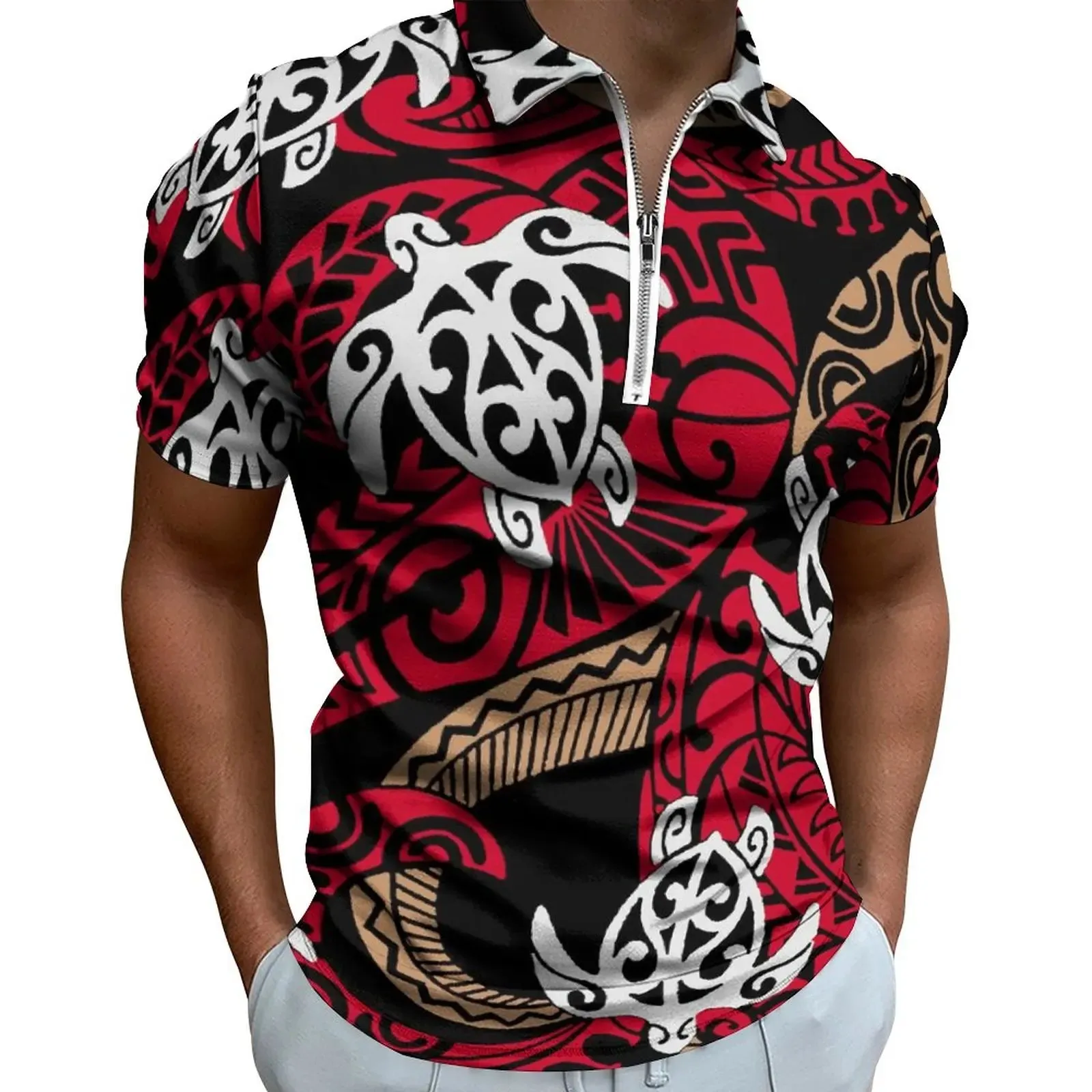 Hot Polynesian Tradition Tribal Floral Hawaiian Printed Shirts