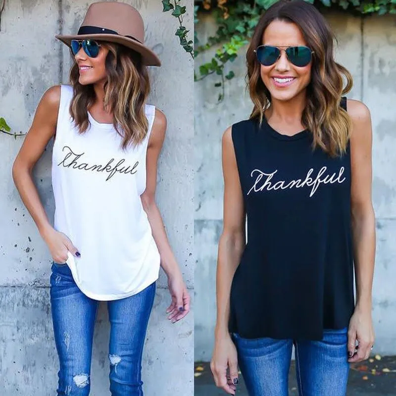 Hot summer Thank you Printed T Shirt 90s Fashion Women Tees