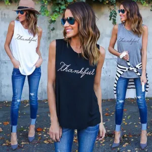 Hot summer Thank you Printed T Shirt 90s Fashion Women Tees