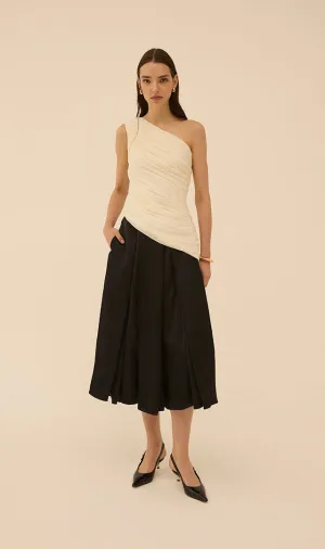 Layal Asymmetric Top in White