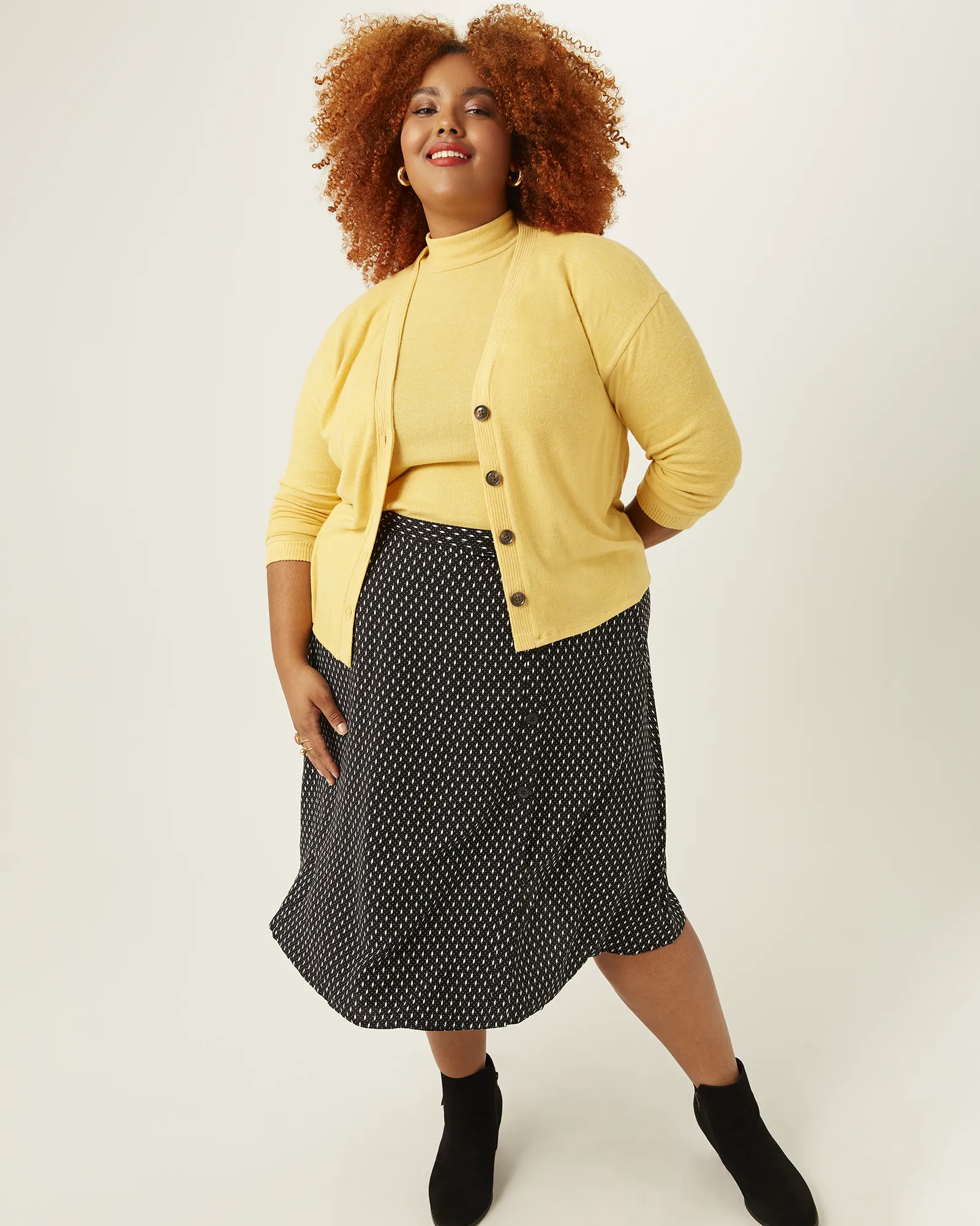 Melissa Cropped Cardigan | Yellow