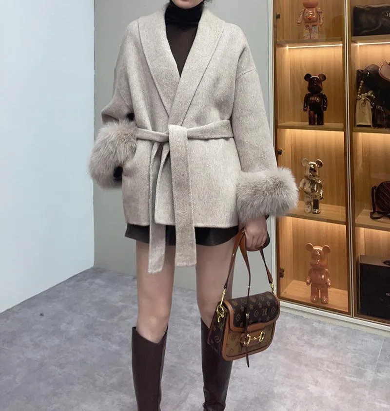 Meridth Fur Trench Coat