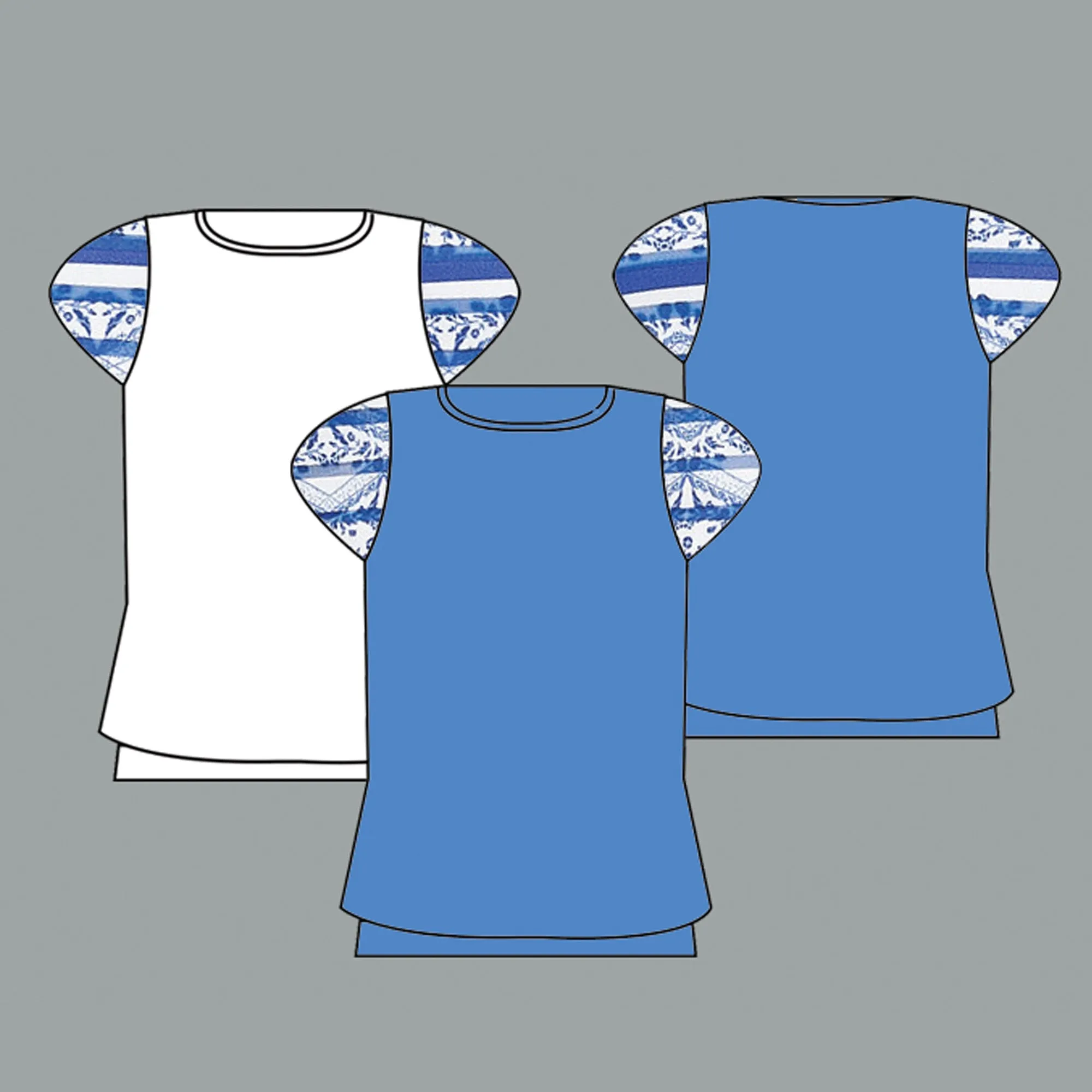 Nordica Cap-Sleeve (banded-hem-white)