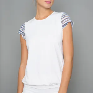 Nordica Cap-Sleeve (banded-hem-white)