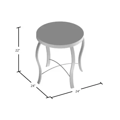 Orellia Rustic Oak On Champagne Metal 3-Piece Round Accent Table Set