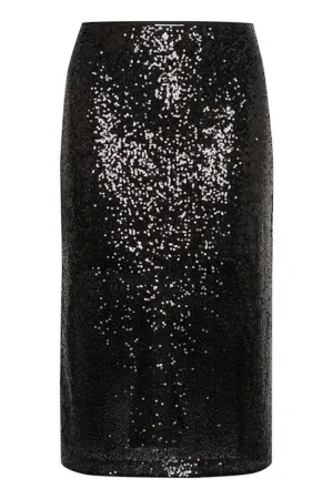 Part Two TeffaniaPW Black Sequin Midi Skirt 30309151