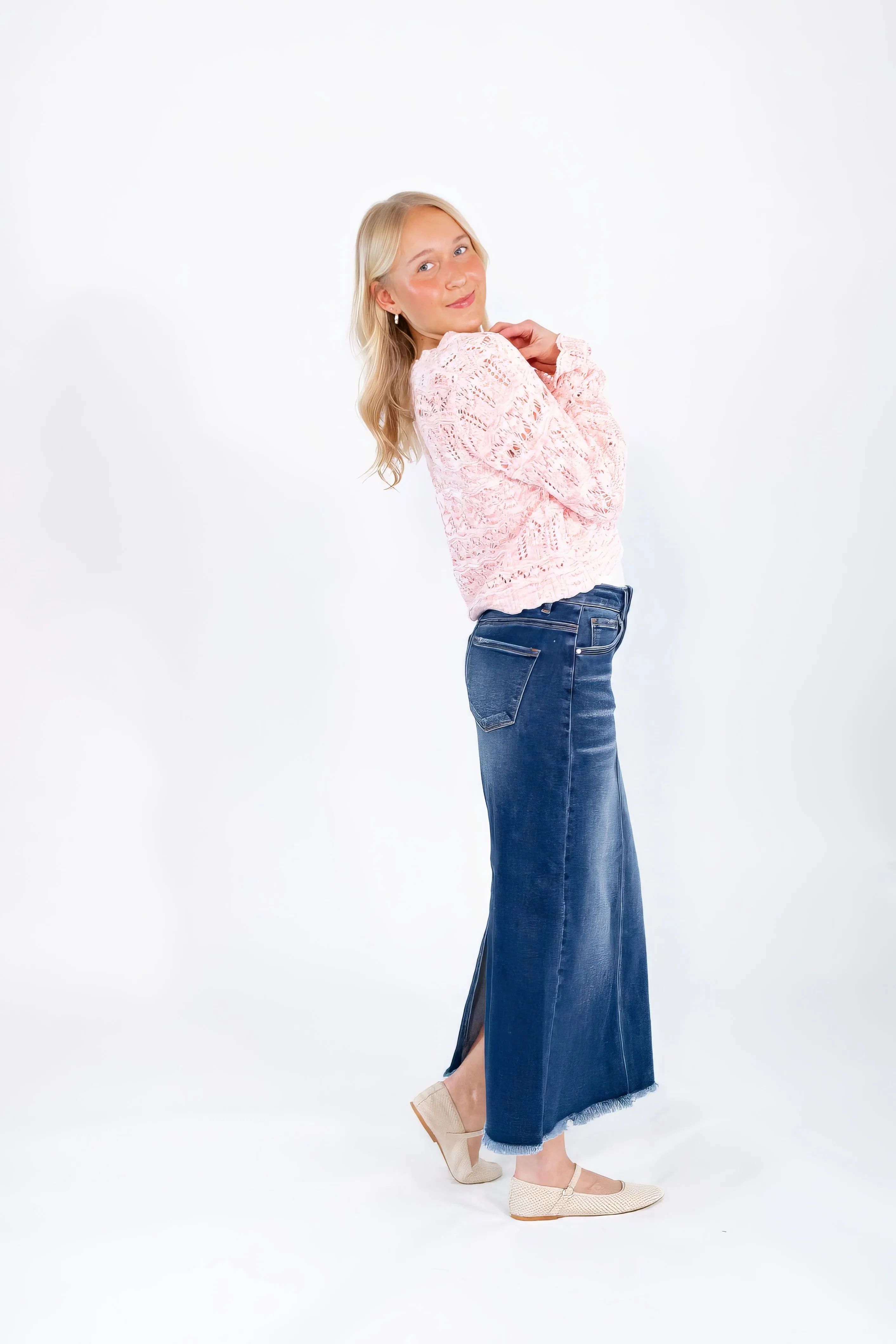 Pointelle Tie Front Cardigan