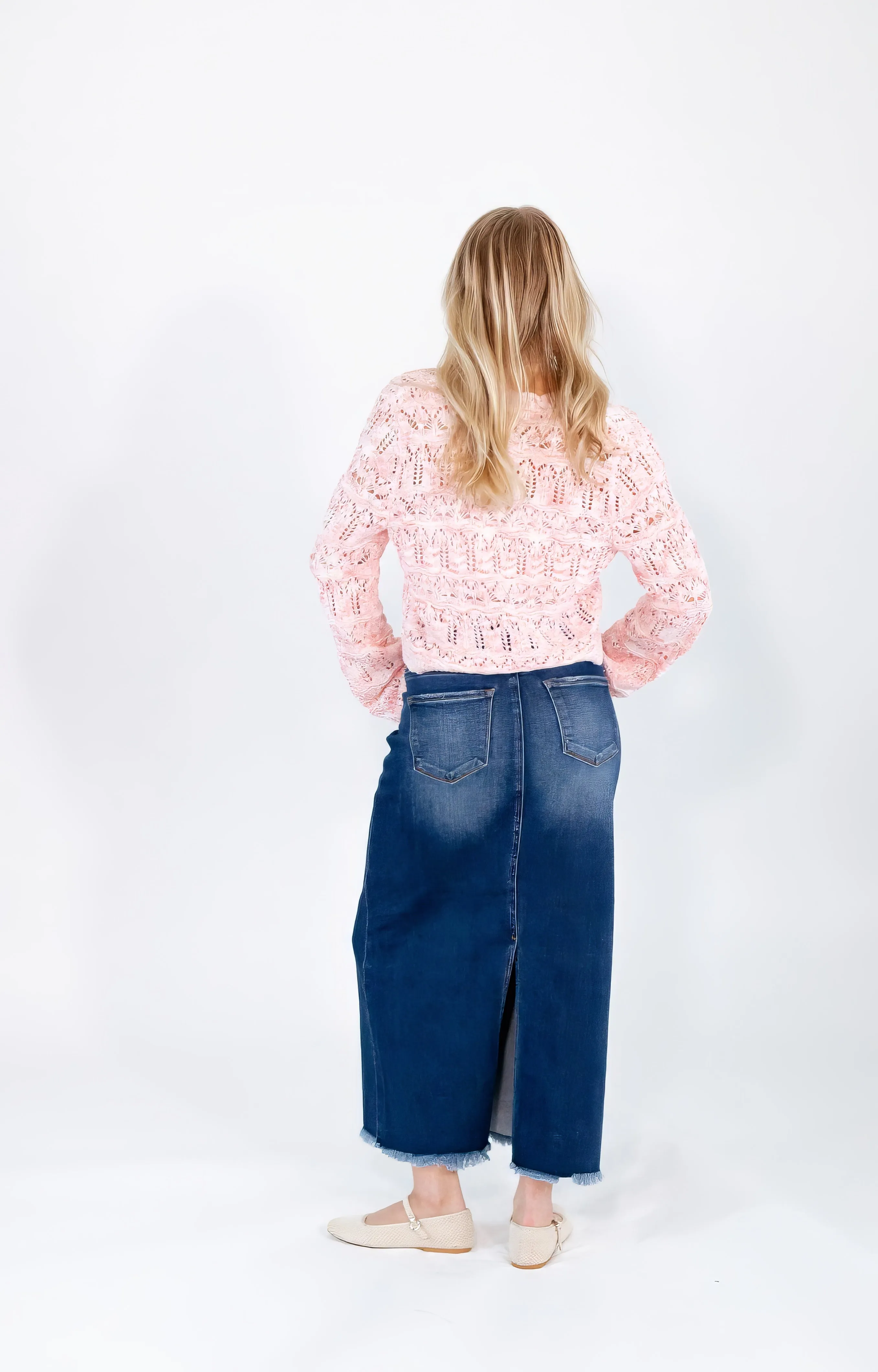 Pointelle Tie Front Cardigan