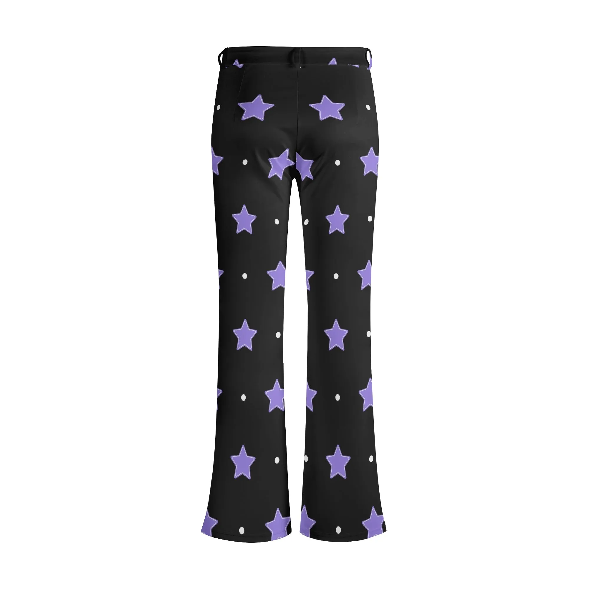 Purple Stars Flare Pants