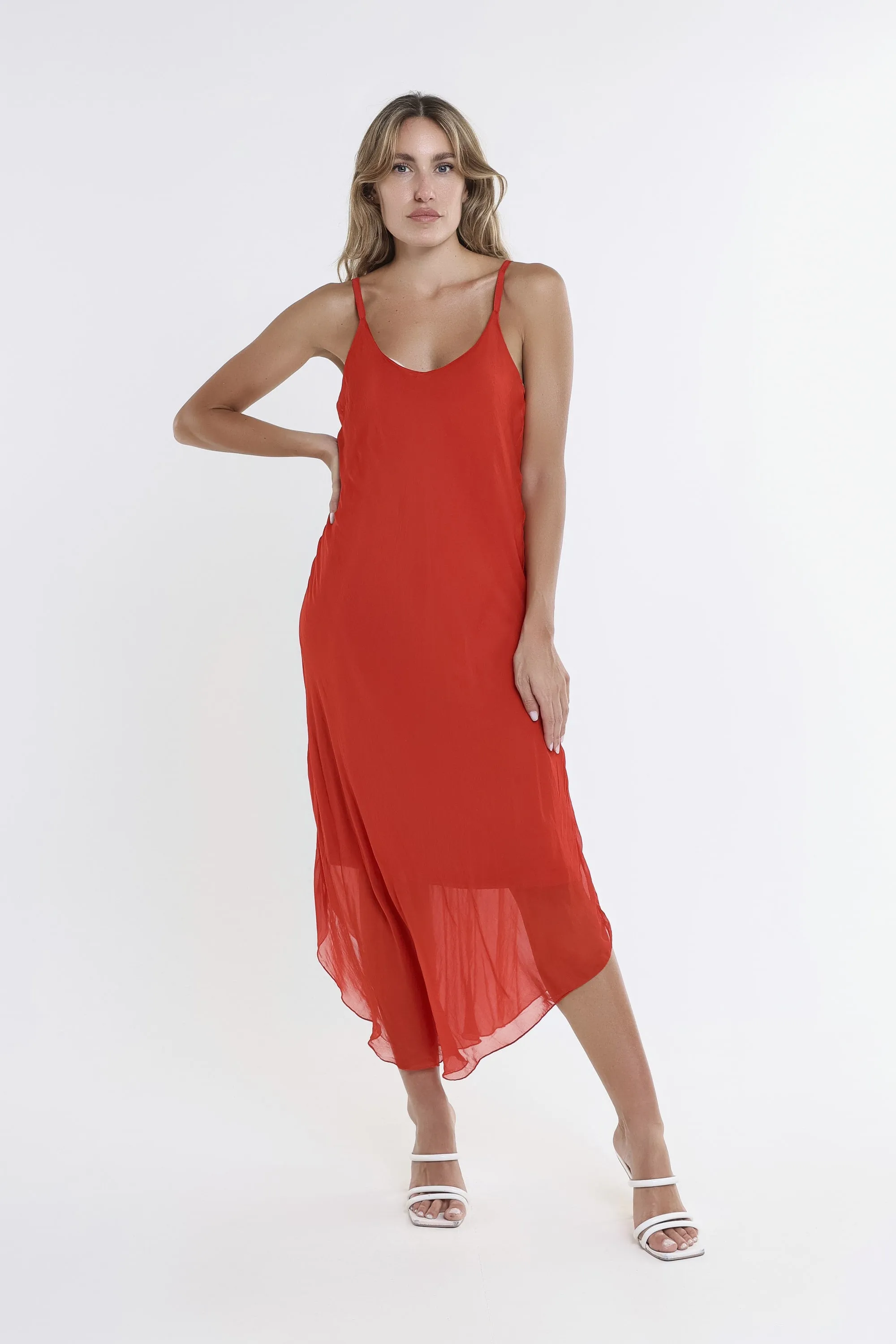 Rachel Silk Midi Dress (DT224)